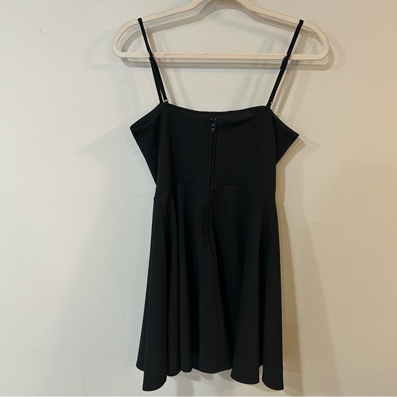 B. Darlin Juniors Black Spaghetti Strap Fit & Flare Mini Dress Size XL 9/10 - Picture 4 of 7